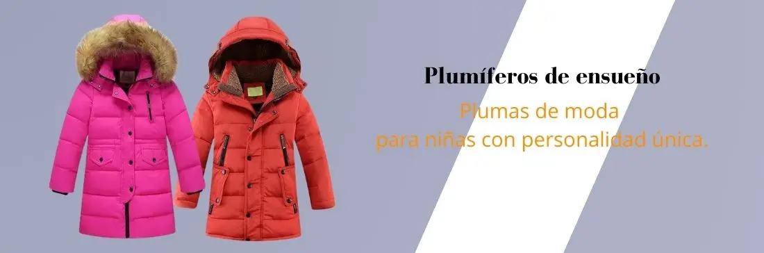 Plumíferos de niña con capucha