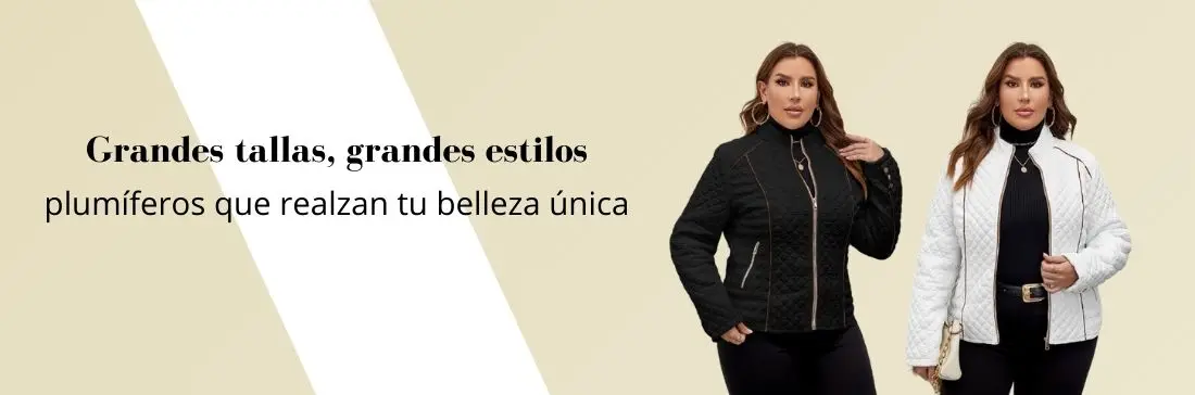 Plumíferos tallas grandes de mujer